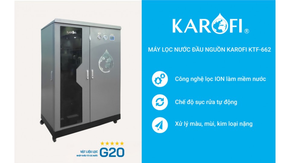 Máy lọc nước tổng đầu nguồn Karofi KTF - 662